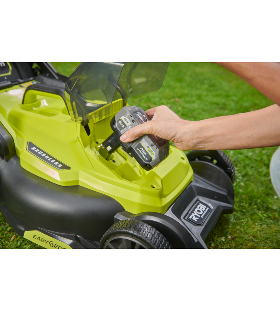 TAGLIAERBA A BATTERIA RYOBI "RY18LMX40C-240" TAGLIO 40 CM 18V, DUE BATTERIE 4.0AH INCLUSE